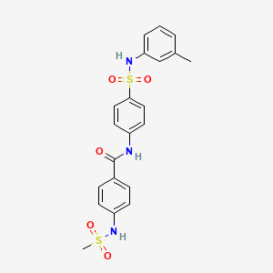 N-(4-{[(3-methylphenyl)amino]sulfonyl}phenyl)-4-[(methylsulfonyl)amino]benzamide