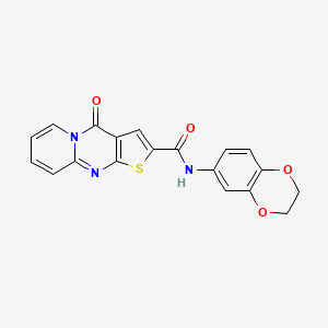 molecular formula C19H13N3O4S B3602709 N-(2,3-dihydro-1,4-benzodioxin-6-yl)-4-oxo-4H-pyrido[1,2-a]thieno[2,3-d]pyrimidine-2-carboxamide 