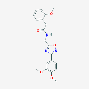 molecular formula C20H21N3O5 B360272 N-{[3-(3,4-dimethoxyphenyl)-1,2,4-oxadiazol-5-yl]methyl}-2-(2-methoxyphenyl)acetamide CAS No. 887694-15-7