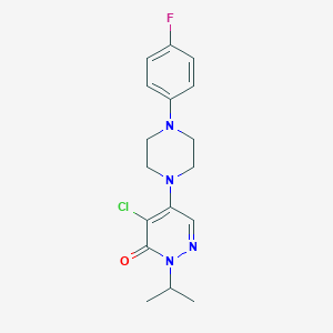 molecular formula C17H20ClFN4O B360274 4-chloro-5-[4-(4-fluorophenyl)-1-piperazinyl]-2-isopropyl-3(2H)-pyridazinone CAS No. 903202-76-6