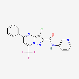 3-chloro-5-phenyl-N-3-pyridinyl-7-(trifluoromethyl)pyrazolo[1,5-a]pyrimidine-2-carboxamide