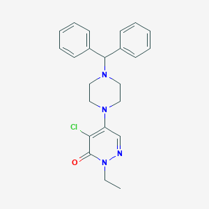molecular formula C23H25ClN4O B360276 5-(4-benzhydryl-1-piperazinyl)-4-chloro-2-ethyl-3(2H)-pyridazinone CAS No. 903205-65-2