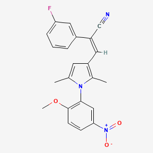 2-(3-fluorophenyl)-3-[1-(2-methoxy-5-nitrophenyl)-2,5-dimethyl-1H-pyrrol-3-yl]acrylonitrile