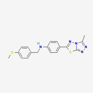 N-[4-(methylthio)benzyl]-4-(3-methyl[1,2,4]triazolo[3,4-b][1,3,4]thiadiazol-6-yl)aniline