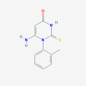 molecular formula C11H11N3OS B3602806 6-amino-1-(2-methylphenyl)-2-thioxo-2,3-dihydro-4(1H)-pyrimidinone CAS No. 180028-91-5