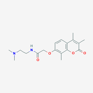 molecular formula C18H24N2O4 B360282 N-[2-(dimethylamino)ethyl]-2-[(3,4,8-trimethyl-2-oxo-2H-chromen-7-yl)oxy]acetamide CAS No. 903863-19-4