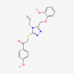 2-({5-[(2-methoxyphenoxy)methyl]-4-(prop-2-en-1-yl)-4H-1,2,4-triazol-3-yl}sulfanyl)-1-(4-methoxyphenyl)ethanone