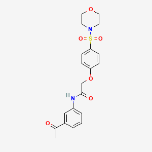 molecular formula C20H22N2O6S B3602833 N-(3-acetylphenyl)-2-(4-morpholin-4-ylsulfonylphenoxy)acetamide 