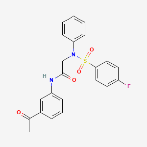 N~1~-(3-acetylphenyl)-N~2~-[(4-fluorophenyl)sulfonyl]-N~2~-phenylglycinamide