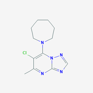 molecular formula C12H16ClN5 B360284 7-(1-Azepanyl)-6-chloro-5-methyl[1,2,4]triazolo[1,5-a]pyrimidine CAS No. 879056-74-3