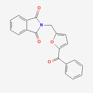 molecular formula C20H13NO4 B3602846 2-[(5-benzoyl-2-furyl)methyl]-1H-isoindole-1,3(2H)-dione 