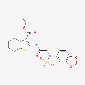 ethyl 2-{[N-1,3-benzodioxol-5-yl-N-(methylsulfonyl)glycyl]amino}-4,5,6,7-tetrahydro-1-benzothiophene-3-carboxylate