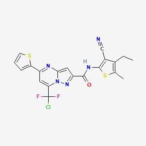 7-[chloro(difluoro)methyl]-N-(3-cyano-4-ethyl-5-methyl-2-thienyl)-5-(2-thienyl)pyrazolo[1,5-a]pyrimidine-2-carboxamide