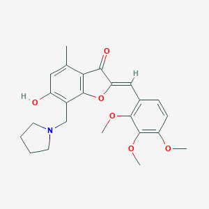 (Z)-6-hydroxy-4-methyl-7-(pyrrolidin-1-ylmethyl)-2-(2,3,4-trimethoxybenzylidene)benzofuran-3(2H)-one