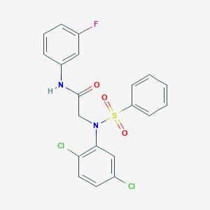 N~2~-(2,5-dichlorophenyl)-N~1~-(3-fluorophenyl)-N~2~-(phenylsulfonyl)glycinamide