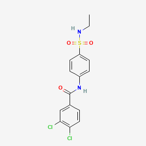 molecular formula C15H14Cl2N2O3S B3602877 3,4-dichloro-N-[4-(ethylsulfamoyl)phenyl]benzamide 