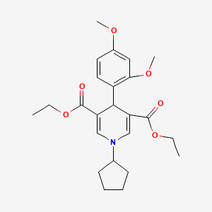 diethyl 1-cyclopentyl-4-(2,4-dimethoxyphenyl)-1,4-dihydro-3,5-pyridinedicarboxylate