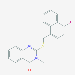 2-{[(4-FLUORONAPHTHALEN-1-YL)METHYL]SULFANYL}-3-METHYL-3,4-DIHYDROQUINAZOLIN-4-ONE