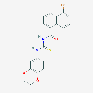 5-bromo-N-[(2,3-dihydro-1,4-benzodioxin-6-ylamino)carbonothioyl]-1-naphthamide