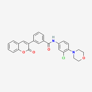 N-[3-chloro-4-(4-morpholinyl)phenyl]-3-(2-oxo-2H-chromen-3-yl)benzamide