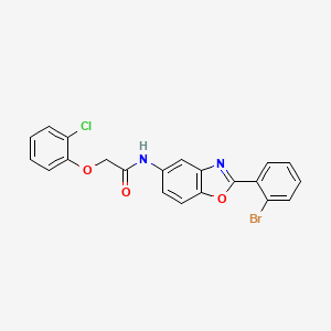 N-[2-(2-bromophenyl)-1,3-benzoxazol-5-yl]-2-(2-chlorophenoxy)acetamide