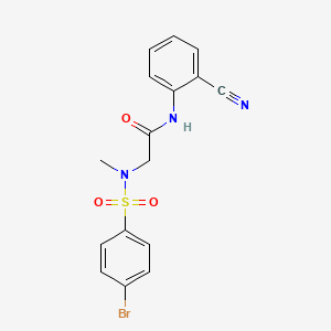 2-[(4-bromophenyl)sulfonyl-methylamino]-N-(2-cyanophenyl)acetamide