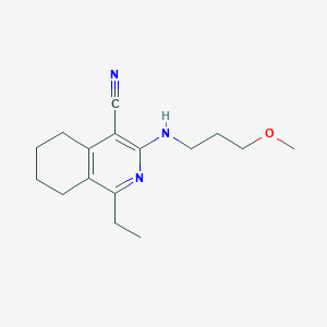 molecular formula C16H23N3O B360301 1-Ethyl-3-(3-methoxypropylamino)-5,6,7,8-tetrahydroisoquinoline-4-carbonitrile CAS No. 903206-54-2