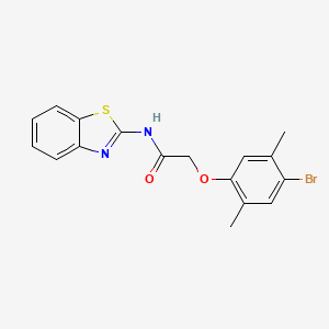 molecular formula C17H15BrN2O2S B3603018 N-1,3-benzothiazol-2-yl-2-(4-bromo-2,5-dimethylphenoxy)acetamide 