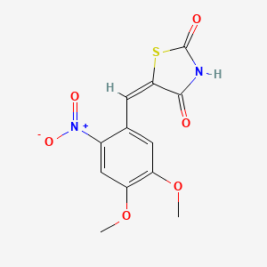 (5E)-5-[(4,5-dimethoxy-2-nitrophenyl)methylidene]-1,3-thiazolidine-2,4-dione