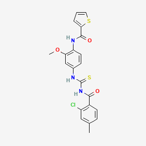 N-[4-({[(2-chloro-4-methylbenzoyl)amino]carbonothioyl}amino)-2-methoxyphenyl]-2-thiophenecarboxamide