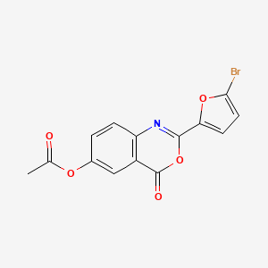 2-(5-bromofuran-2-yl)-4-oxo-4H-3,1-benzoxazin-6-yl acetate