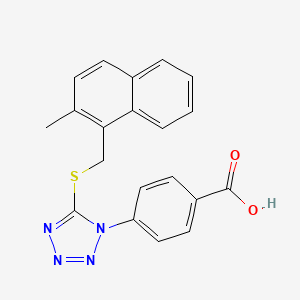 4-(5-{[(2-methyl-1-naphthyl)methyl]thio}-1H-tetrazol-1-yl)benzoic acid