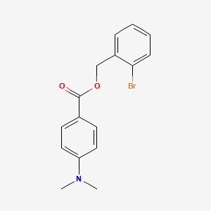 molecular formula C16H16BrNO2 B3603103 2-bromobenzyl 4-(dimethylamino)benzoate 