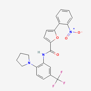 5-(2-nitrophenyl)-N-[2-(1-pyrrolidinyl)-5-(trifluoromethyl)phenyl]-2-furamide