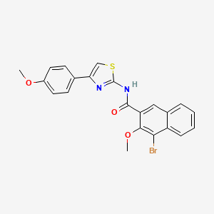 4-bromo-3-methoxy-N-[4-(4-methoxyphenyl)-1,3-thiazol-2-yl]naphthalene-2-carboxamide