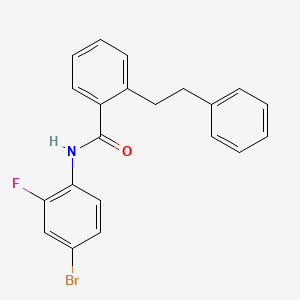 molecular formula C21H17BrFNO B3603133 N-(4-bromo-2-fluorophenyl)-2-(2-phenylethyl)benzamide 