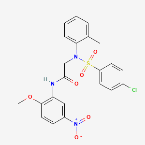 N~2~-[(4-chlorophenyl)sulfonyl]-N~1~-(2-methoxy-5-nitrophenyl)-N~2~-(2-methylphenyl)glycinamide