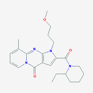 molecular formula C23H30N4O3 B360314 2-(2-ethylpiperidine-1-carbonyl)-1-(3-methoxypropyl)-9-methylpyrido[1,2-a]pyrrolo[2,3-d]pyrimidin-4(1H)-one CAS No. 900287-40-3