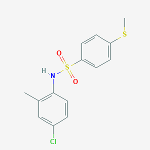 molecular formula C14H14ClNO2S2 B3603150 N-(4-chloro-2-methylphenyl)-4-(methylthio)benzenesulfonamide 