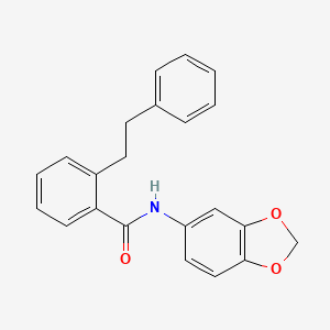 molecular formula C22H19NO3 B3603160 N-1,3-benzodioxol-5-yl-2-(2-phenylethyl)benzamide 