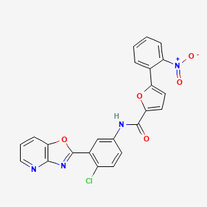 molecular formula C23H13ClN4O5 B3603161 N-(4-chloro-3-[1,3]oxazolo[4,5-b]pyridin-2-ylphenyl)-5-(2-nitrophenyl)-2-furamide 