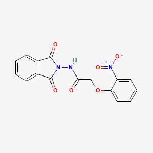 molecular formula C16H11N3O6 B3603162 N-(1,3-dioxoisoindol-2-yl)-2-(2-nitrophenoxy)acetamide 