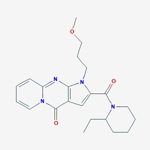 molecular formula C22H28N4O3 B360317 2-(2-ethylpiperidine-1-carbonyl)-1-(3-methoxypropyl)pyrido[1,2-a]pyrrolo[2,3-d]pyrimidin-4(1H)-one CAS No. 900267-81-4