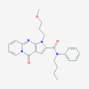 molecular formula C25H28N4O3 B360320 N-butyl-1-(3-methoxypropyl)-4-oxo-N-phenyl-1,4-dihydropyrido[1,2-a]pyrrolo[2,3-d]pyrimidine-2-carboxamide CAS No. 900880-12-8