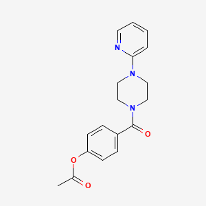 4-{[4-(2-pyridinyl)-1-piperazinyl]carbonyl}phenyl acetate