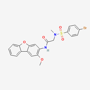 2-[(4-bromophenyl)sulfonyl-methylamino]-N-(2-methoxydibenzofuran-3-yl)acetamide