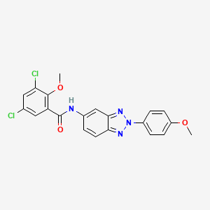 3,5-dichloro-2-methoxy-N-[2-(4-methoxyphenyl)-2H-1,2,3-benzotriazol-5-yl]benzamide