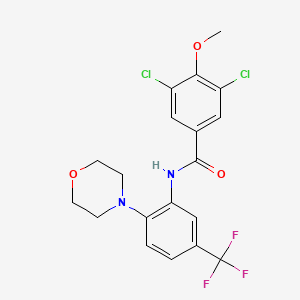 molecular formula C19H17Cl2F3N2O3 B3603248 3,5-dichloro-4-methoxy-N-[2-(morpholin-4-yl)-5-(trifluoromethyl)phenyl]benzamide 