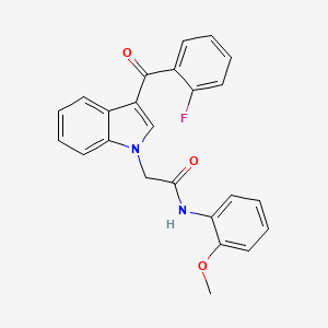 molecular formula C24H19FN2O3 B3603252 2-[3-(2-fluorobenzoyl)indol-1-yl]-N-(2-methoxyphenyl)acetamide 