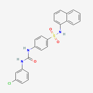 molecular formula C23H18ClN3O3S B3603256 4-({[(3-chlorophenyl)amino]carbonyl}amino)-N-1-naphthylbenzenesulfonamide 